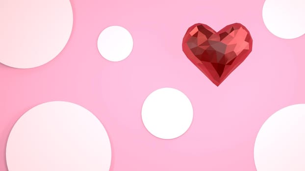 Valentine's Day Greeting Card. 3D rendering.