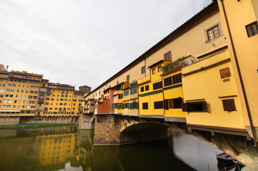 Ponte Vecchio over Arno river in Florence, Italy.