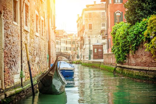 Beautiful streets and canals in Venice, Italy