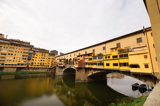 Ponte Vecchio over Arno river in Florence, Italy.