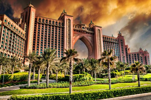 Dubai, United Arab Emirates -january 15, 2012: Atlantis, the Palm hotel in Dubai, UAE on January 31, 2012. Hotel with a total of 1539 rooms.