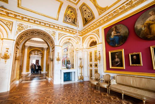 Warsaw, Poland - november 09, 2014: Palace Lazienki - public Museum in Warsaw. Seat of Polish king - Poniatowski.