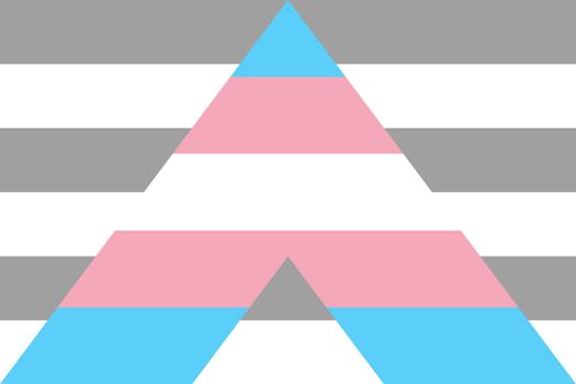 Top view of flag of Trangender ally, no flagpole. Plane design, layout. Flag background. Freedom and love concept. Pride month, activism, community and freedom