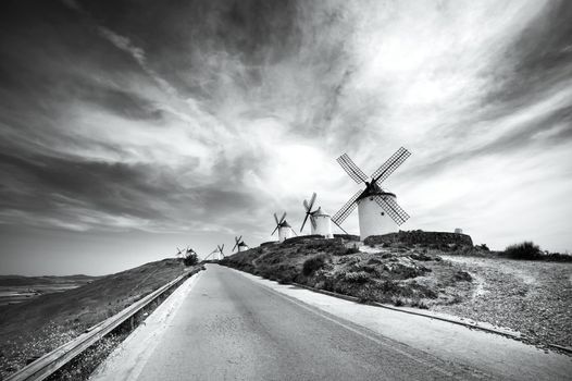 traditional windmills in Consuegra Spain