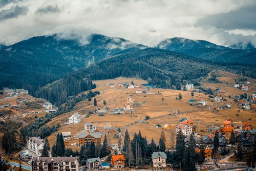 houses in the Carpathian mountains