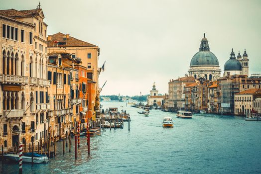 Grand Canal and Basilica Santa Maria della Salute, Venice, Italy