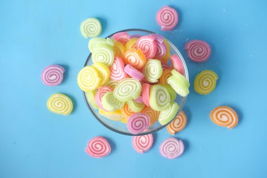 detail shot of sweet jelly on table