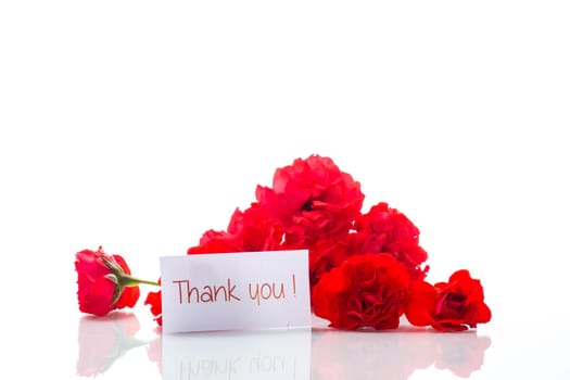 bouquet of beautiful red roses isolated on white background