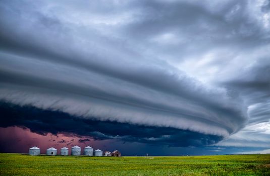 Prairie Storm Clouds in Saskatchewan Canada Rural