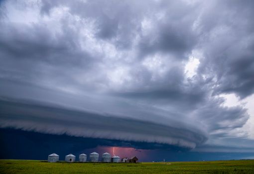 Prairie Storm Clouds in Saskatchewan Canada Rural