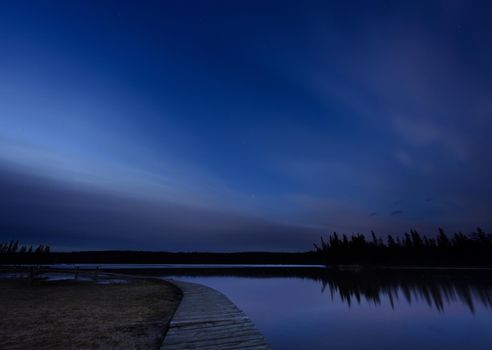 Night Photography Waskesiu Canada noctilucent clouds Marina Narrows