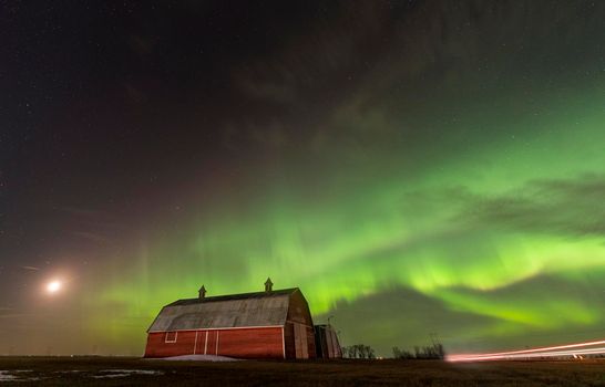 Northern Lights Canada Aurora borealis rural Prairie Night