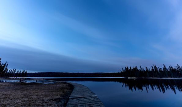 Night Photography Waskesiu Canada noctilucent clouds Marina Narrows