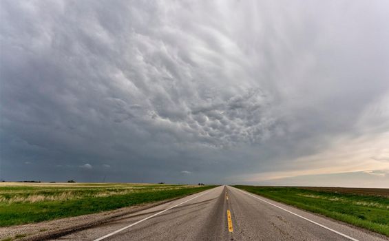 Prairie Storm Clouds in Saskatchewan Canada Rural