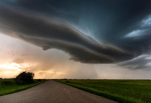 Prairie Storm Clouds in Saskatchewan Canada Rural