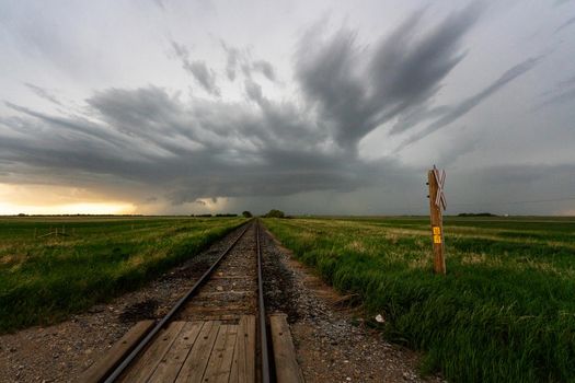Prairie Storm Clouds in Saskatchewan Canada Rural