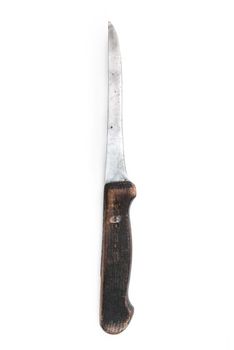 old knife isolated on a white background