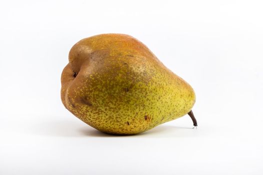 Large pear tree on white isolated background.