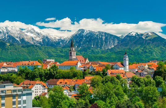Picturesque view of the ancient Slovenian town of Kranj