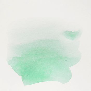 green water color brush stroke white background
