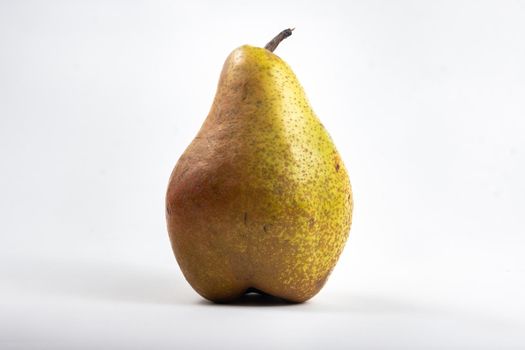 Large pear tree on white isolated background.