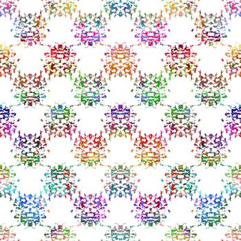 Brush Stroke Geometric Grung Pattern Seamless in Rainbow Color Background. Gunge Collage Watercolor Texture for Teen and School Kids Fabric Prints Grange Design with lines.