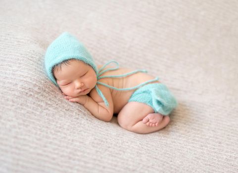 Cute sleeping newborn baby girl