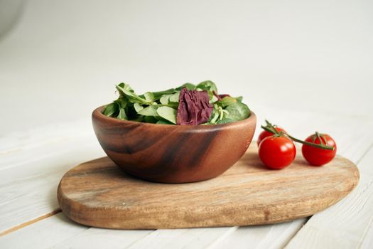 salad plate ingredients fresh food vegetables kitchen. High quality photo