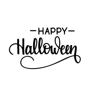 Happy Halloween. Handwritten lettering isolated on white background. illustration for posters, greeting cards and much more.