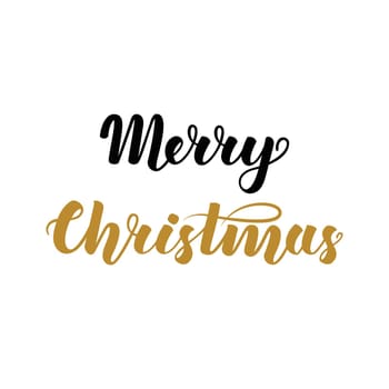Merry Christmas. Handwritten lettering isolated on white background. illustration for greeting cards, posters and much more.
