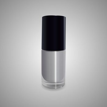 illustration of nail polish on gray background.