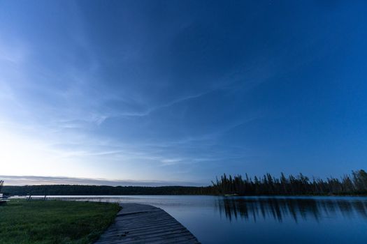Night Photography Waskesiu Canada noctilucent clouds Marina Narrows