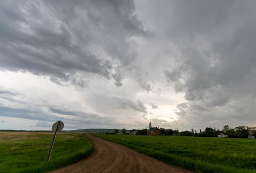 Prairie Storm Clouds in Saskatchewan Canada Rural