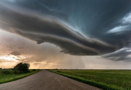 Prairie Storm Clouds in Saskatchewan Canada Rural