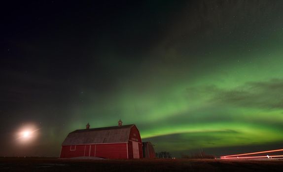 Northern Lights Canada Aurora borealis rural Prairie Night