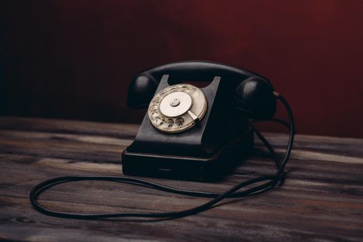 antique which telephone communication nostalgia classic technology. High quality photo