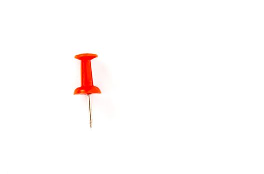 Plastic pin isolated over the white background with copy space for text.