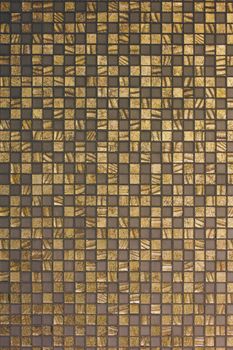 Mosaic tile background. Golden shades.