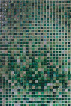 Mosaic tile background. Green shades.