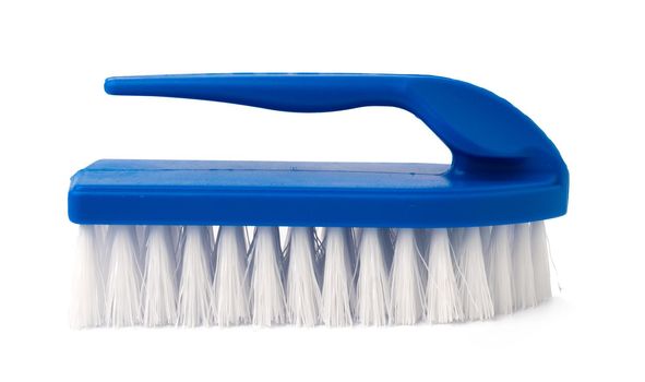 Cleaning brush isolated on a white background, close up