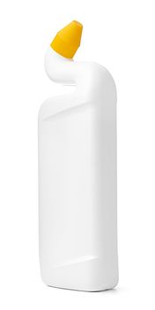 Bottle with toilet detergent household chemicals isolated on white background