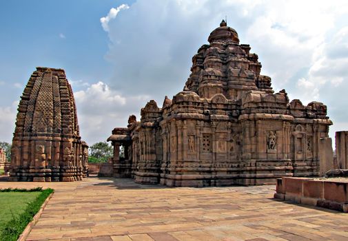 Sangamesvara or Vijesvara stone temple ,in Pattadakal temple complex, Karnataka, India.