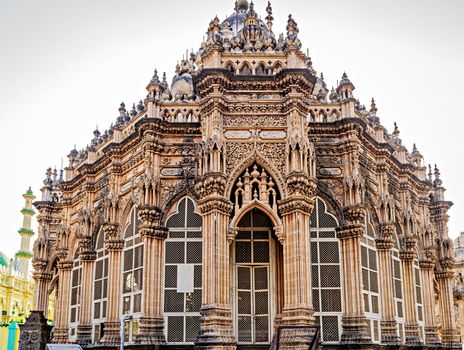 Mahabat Maqbara Palace, also Mausoleum of Bahaduddinbhai Hasainbhai, is a mausoleum in Junagadh, that was once home to the Muslims rulers the Nawabs of Junagadh. It was built by Nawab Mahabat Khan II