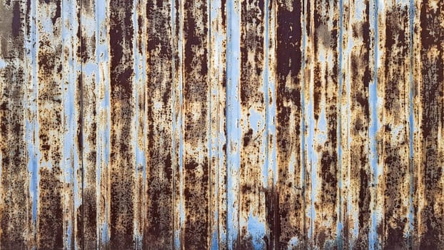 Dark shabby rusty metal texture background. Rusty metal surface with paint.