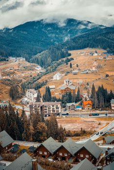 houses in the Carpathian mountains