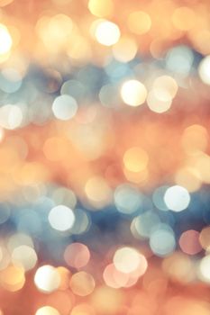 Golden christmas bokeh background for a design