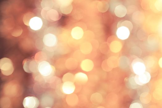 Golden christmas bokeh background for a design