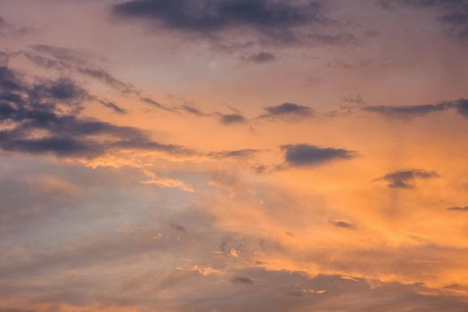 Dramatic evening sky sunset morning sunrise nature backgound. Tranqulity and peace concept