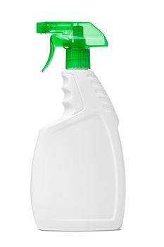Cleaning spray bottle isolated on white background, copy space