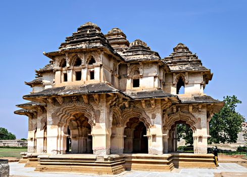 Palace of Lotus , also known as 'Lotus Mahal' in Hampi, Karnataka, India.